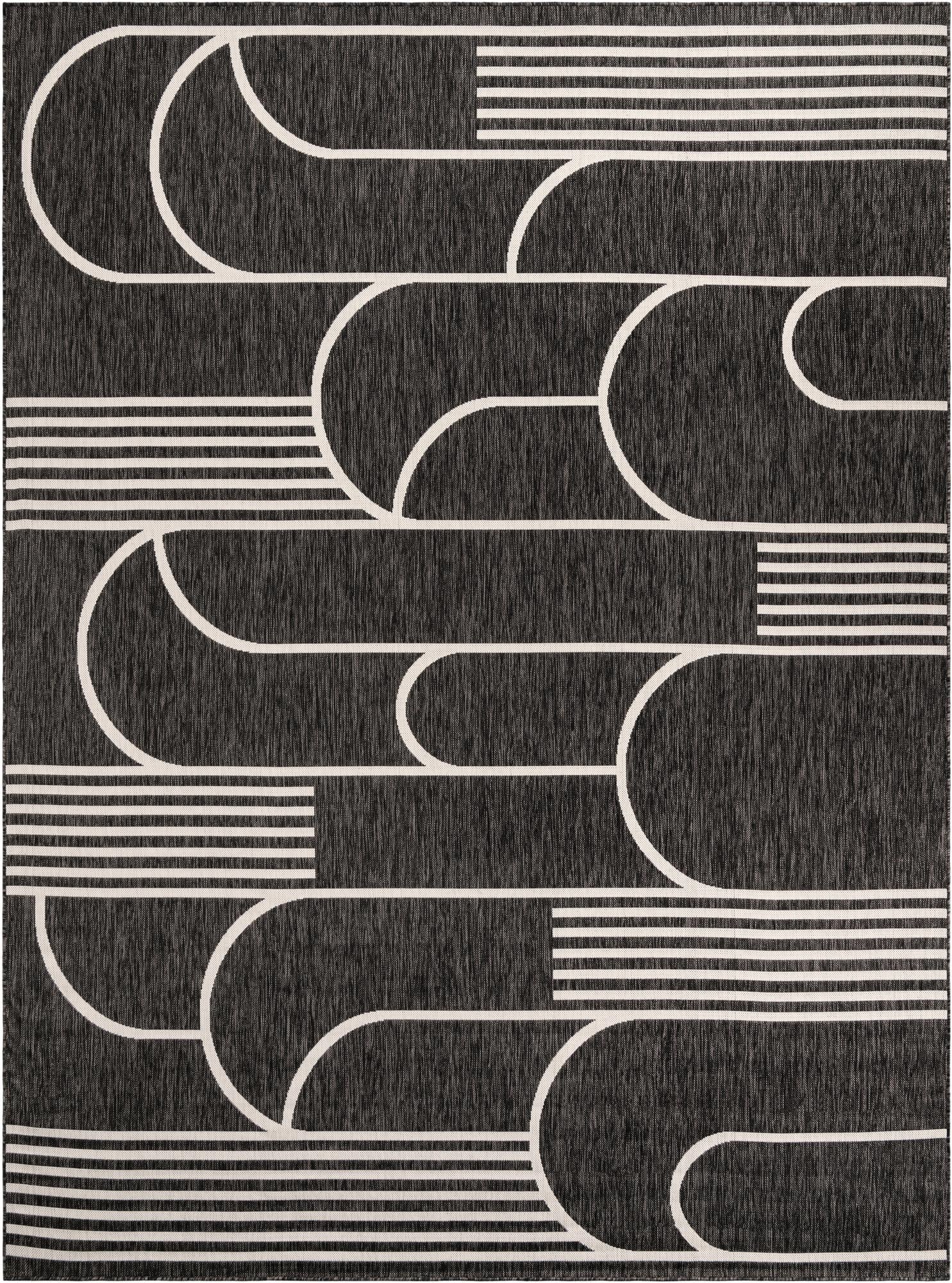  9' x 12'  Washable Modern Indoor / Outdoor Rug