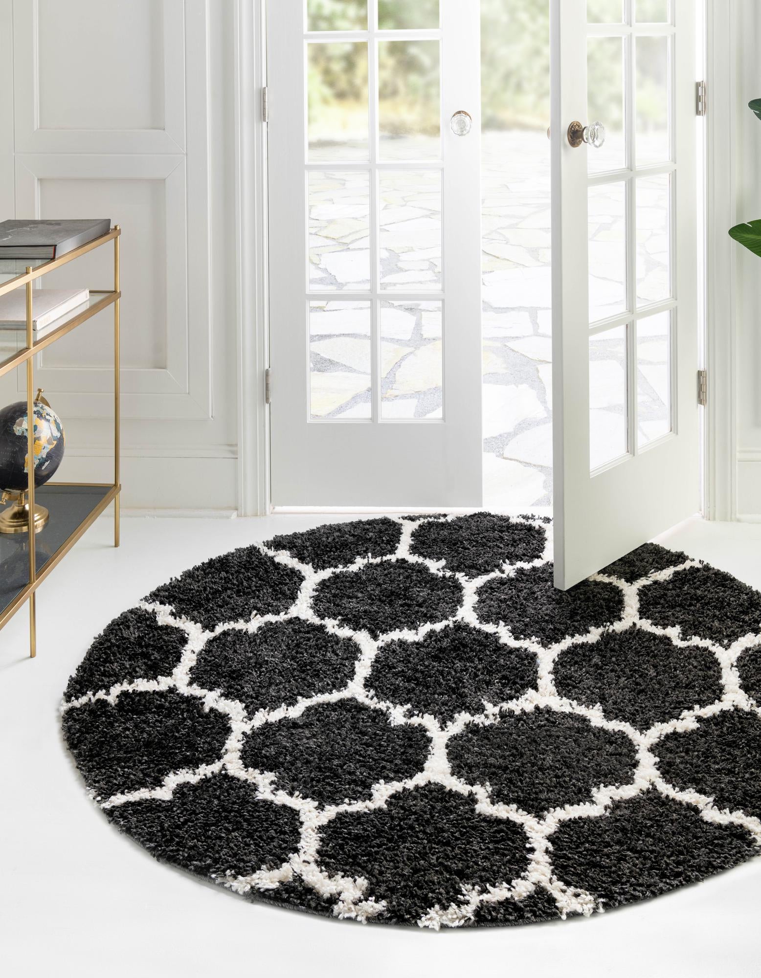  3' 3 x 3' 3 Athena Shag Round Rug