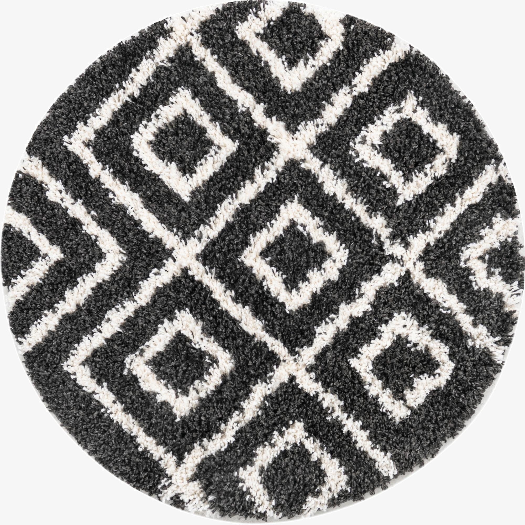  3' 3 x 3' 3 Athena Shag Round Rug