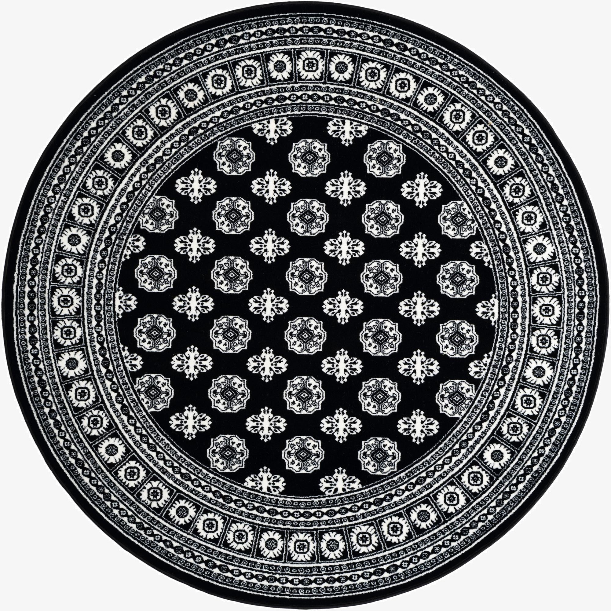  6' x 6' Bokhara Round Rug