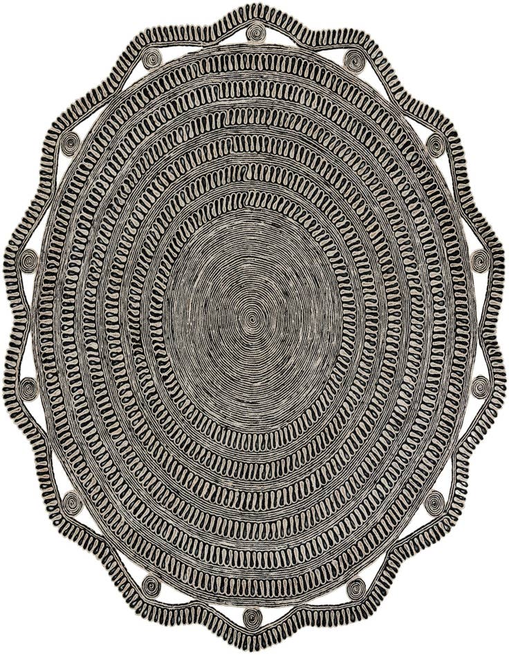 Detail image of  10' x 10'  Hand Braided Jute Round Rug