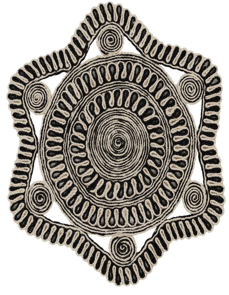 Detail image of  3' 1 x 3' 1  Hand Braided Jute Round Rug