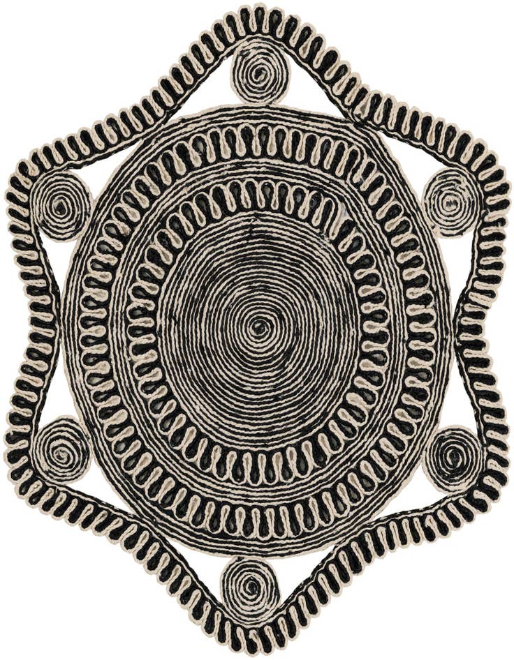 Detail image of  4' 1 x 4' 1  Hand Braided Jute Round Rug