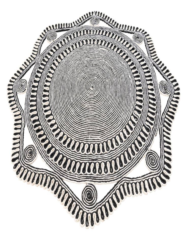 Detail image of  5' 1 x 5' 1  Hand Braided Jute Round Rug