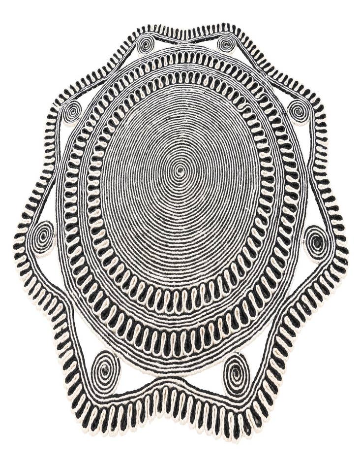 Detail image of  5' 1 x 5' 1  Hand Braided Jute Round Rug