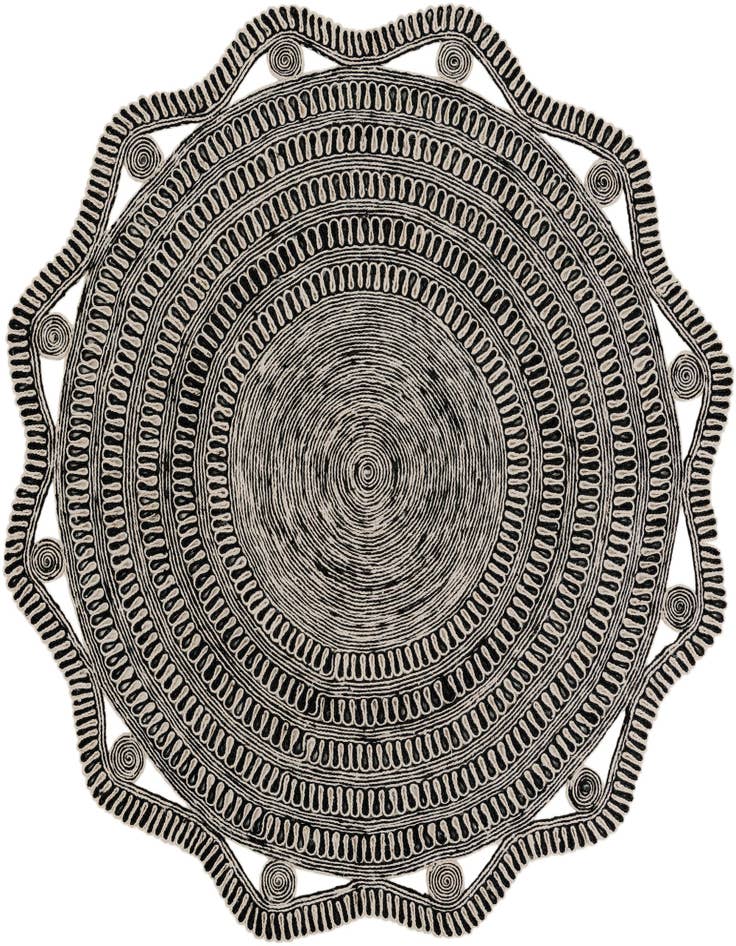 Detail image of  7' 10 x 7' 10  Hand Braided Jute Round Rug