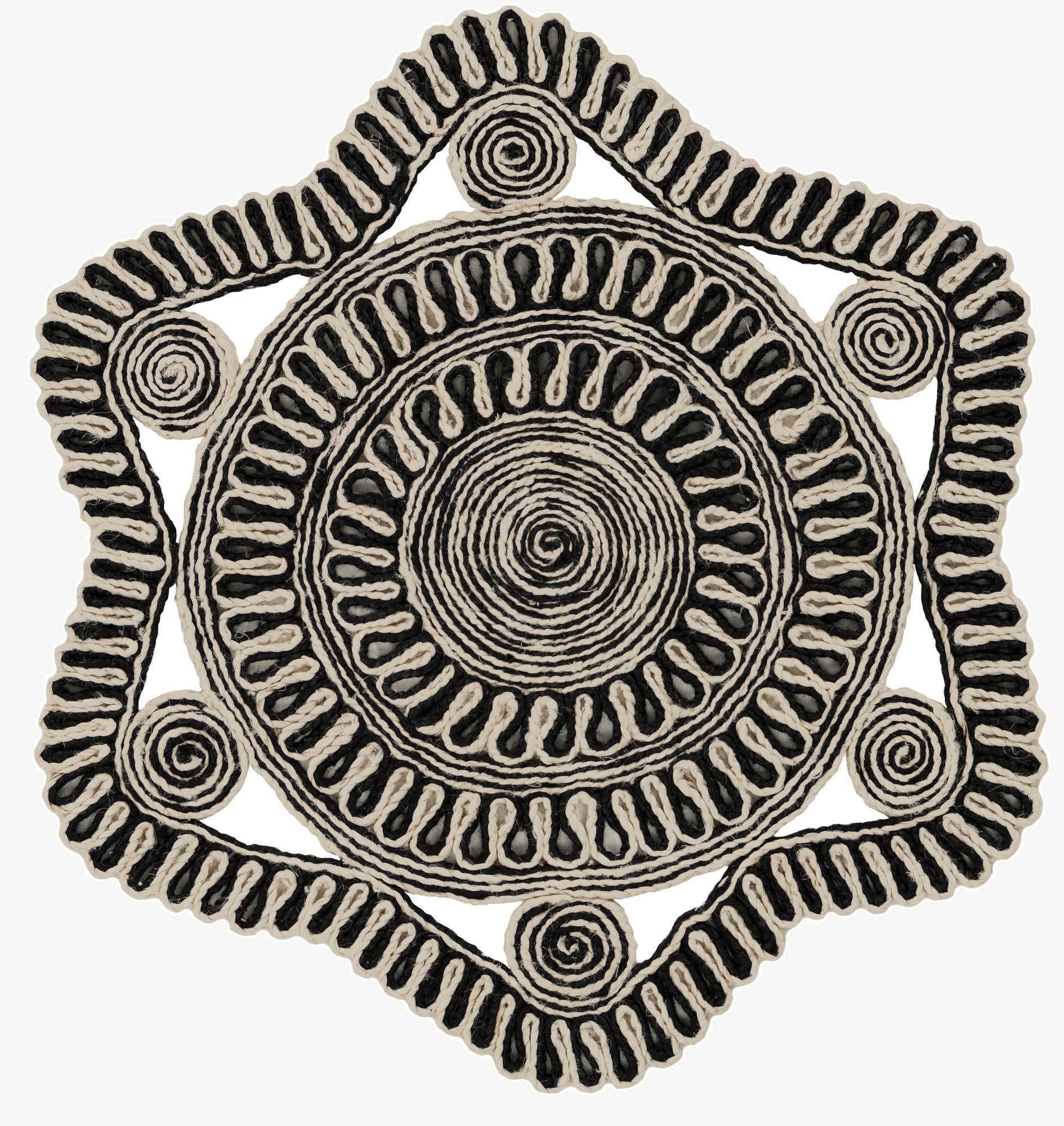  3' 1 x 3' 1  Hand Braided Jute Round Rug