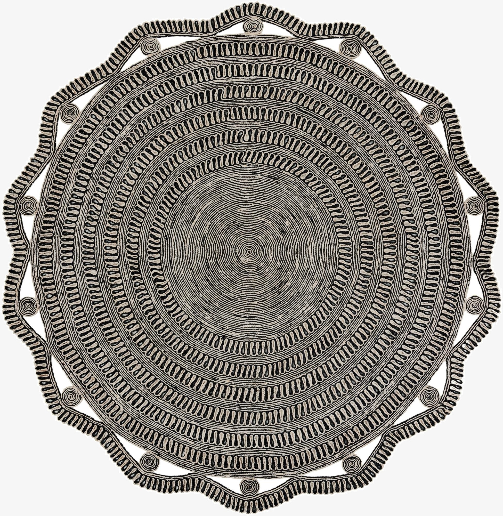  10' x 10'  Hand Braided Jute Round Rug