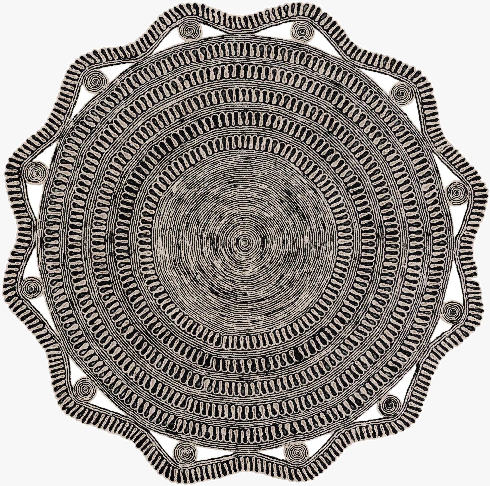  7' 10 x 7' 10  Hand Braided Jute Round Rug