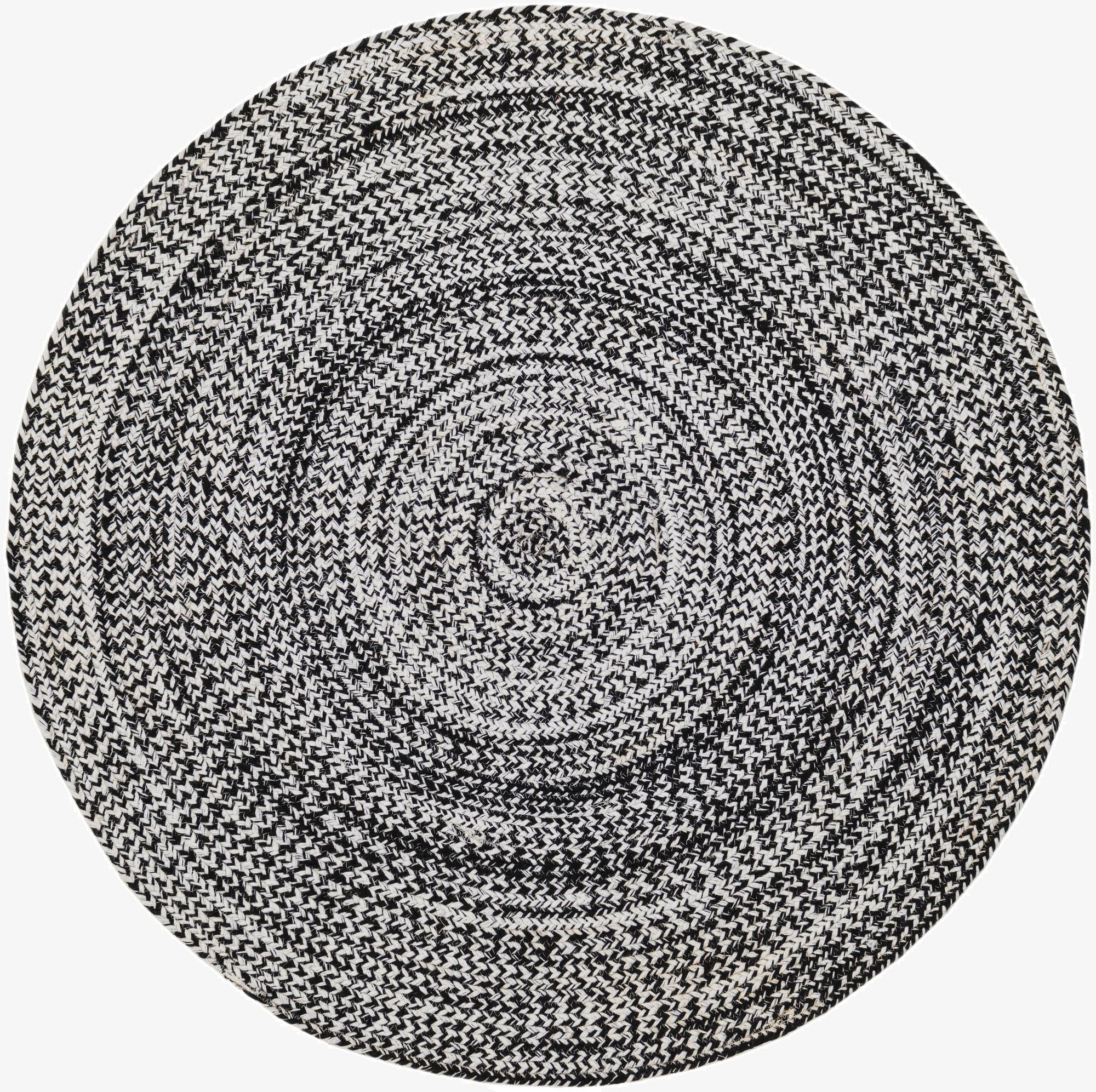  3' 3 x 3' 3  Hand Woven Eco Verse   Washable Indoor / Outdoor Round Rug