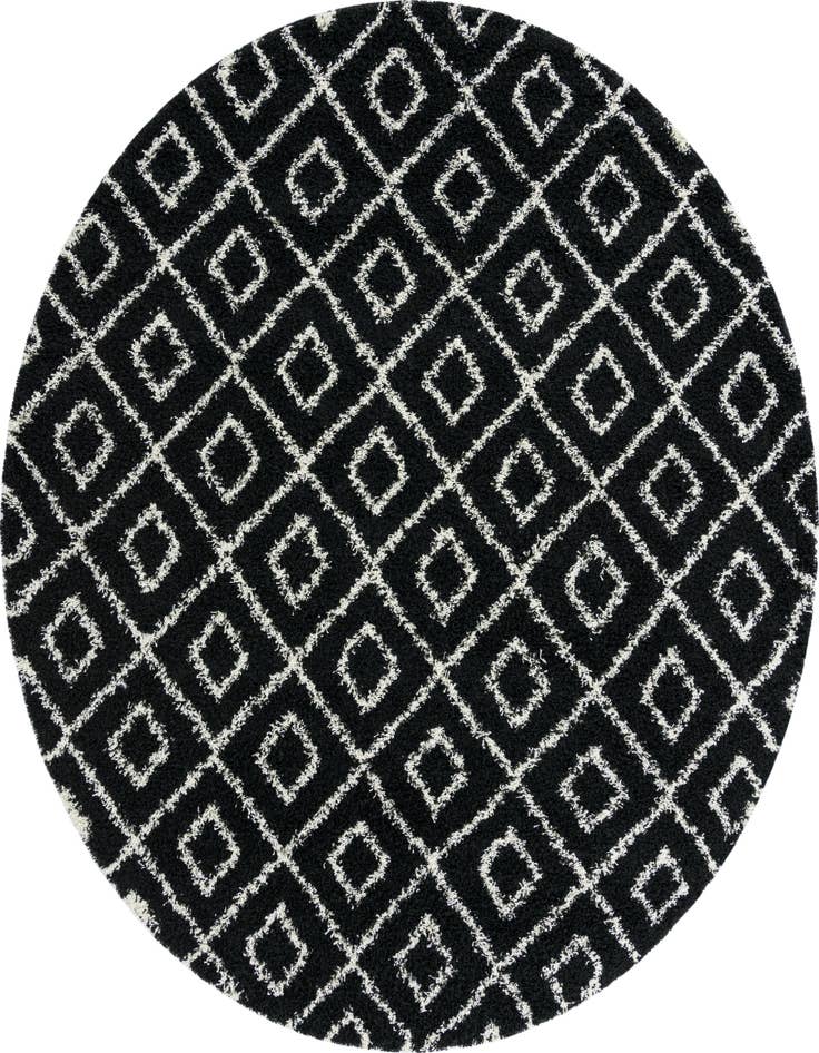 Detail image of 10' x 10' Lattice Shag Round Rug