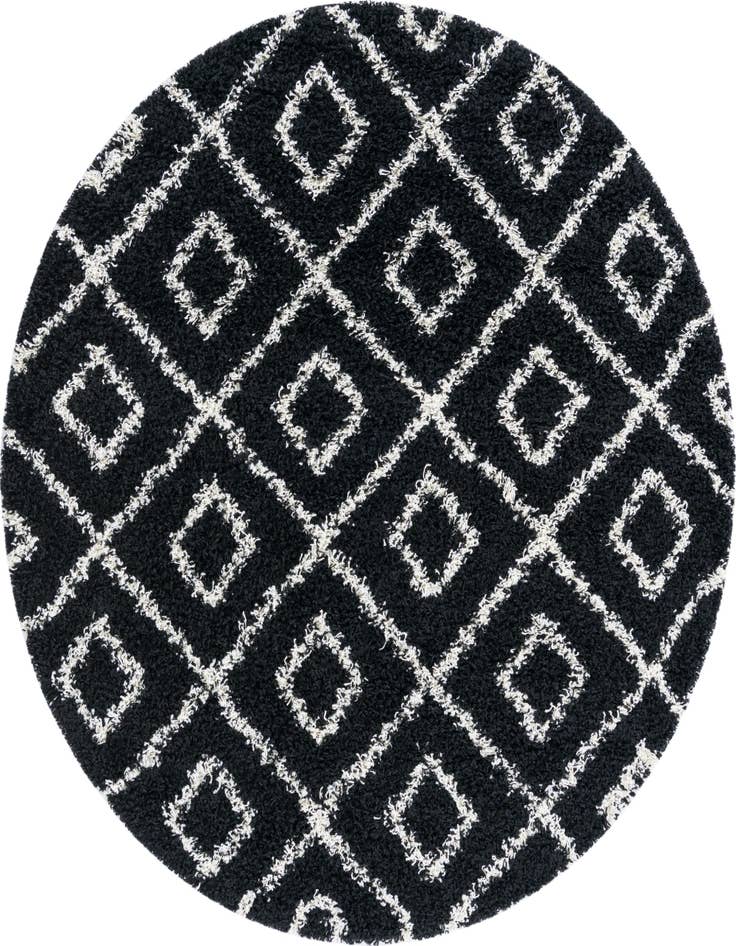 Detail image of  6' x 6' Lattice Shag Round Rug