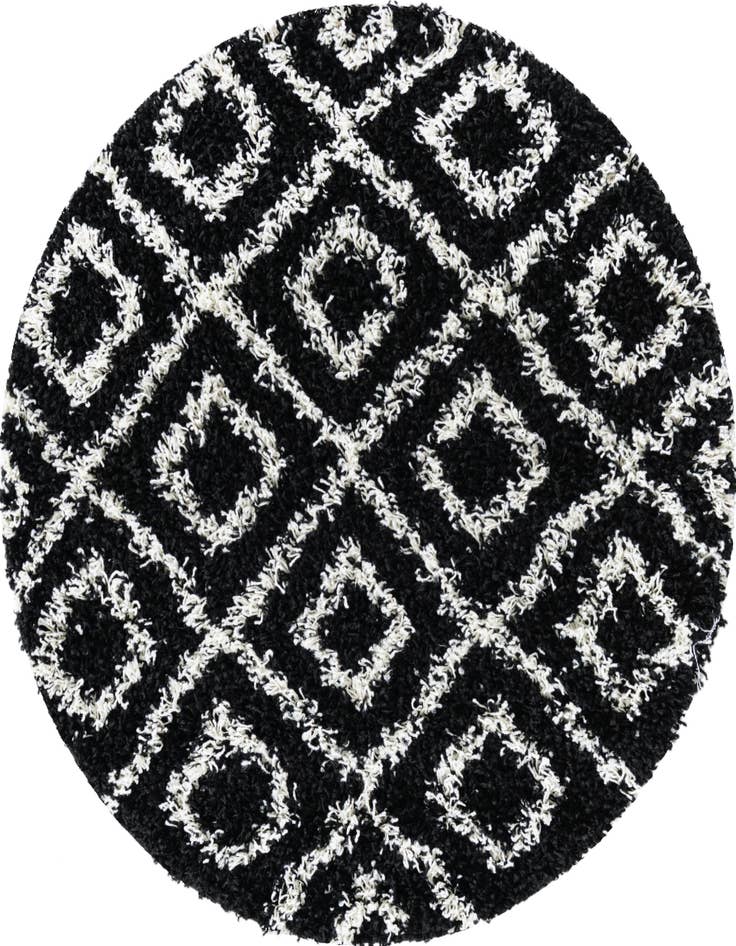 Detail image of  3' 3 x 3' 3 Lattice Shag Round Rug