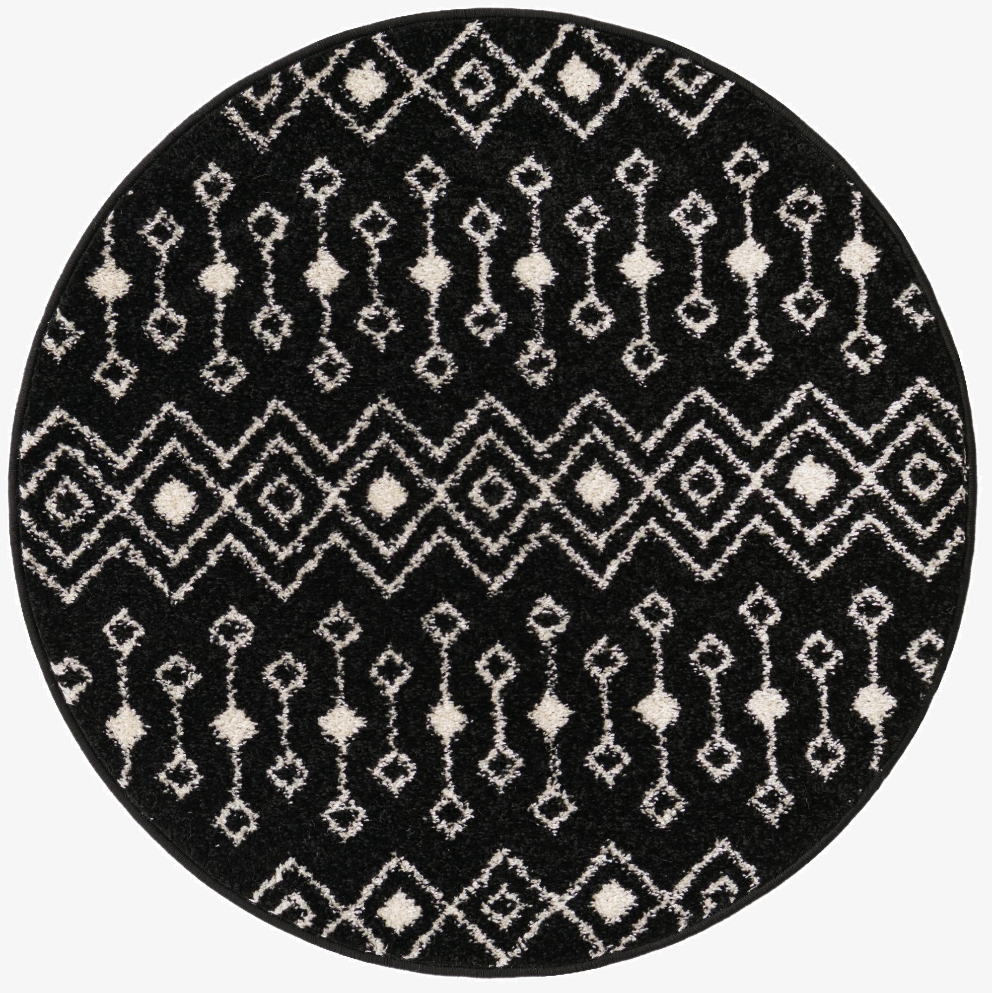  3' x 3' Moroccan Trellis Round Rug