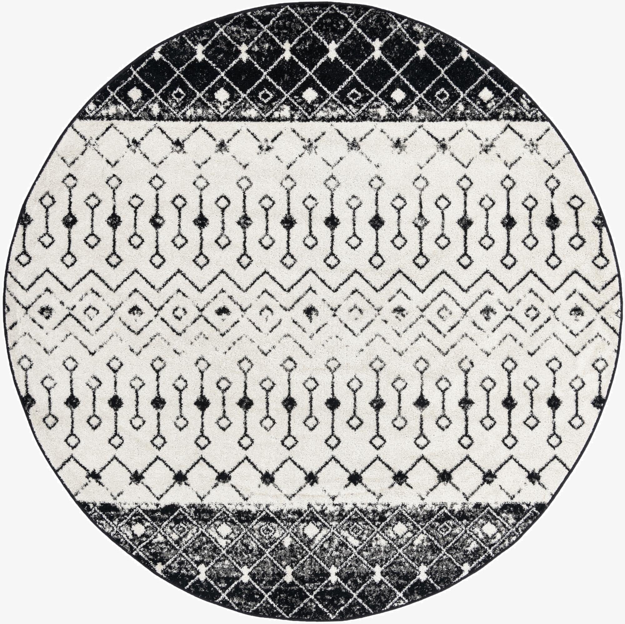  7' 10 x 7' 10 Moroccan Trellis Round Rug