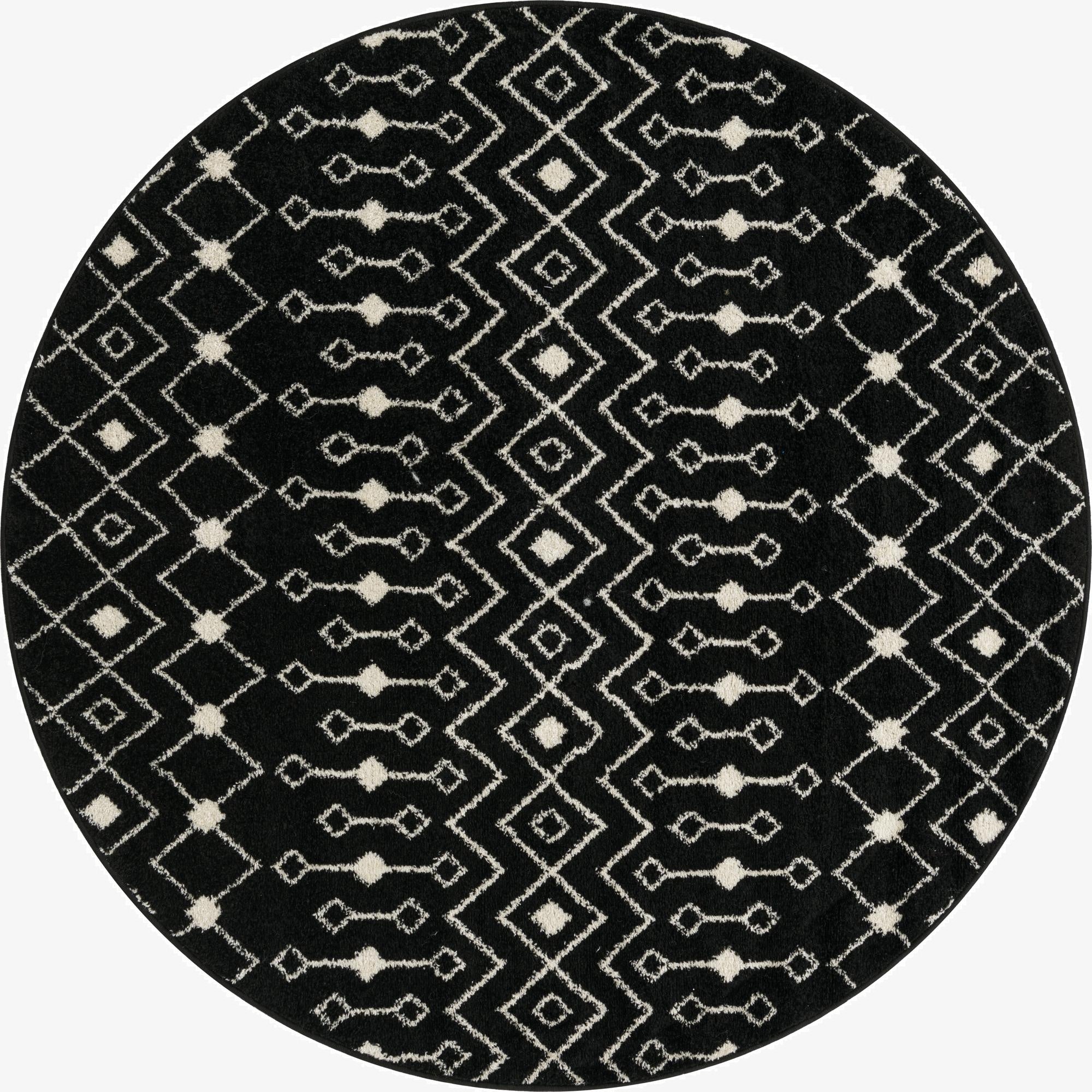  6' x 6' Moroccan Trellis Round Rug