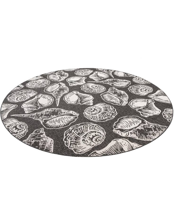Detail image of  12' x 12'  Washable Coastal Indoor / Outdoor Round Rug