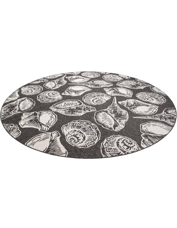 Detail image of  12' x 12'  Washable Coastal Indoor / Outdoor Round Rug