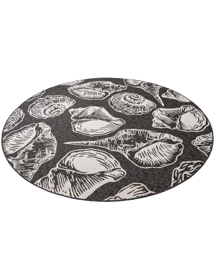 Detail image of  7' 10 x 7' 10  Washable Coastal Indoor / Outdoor Round Rug