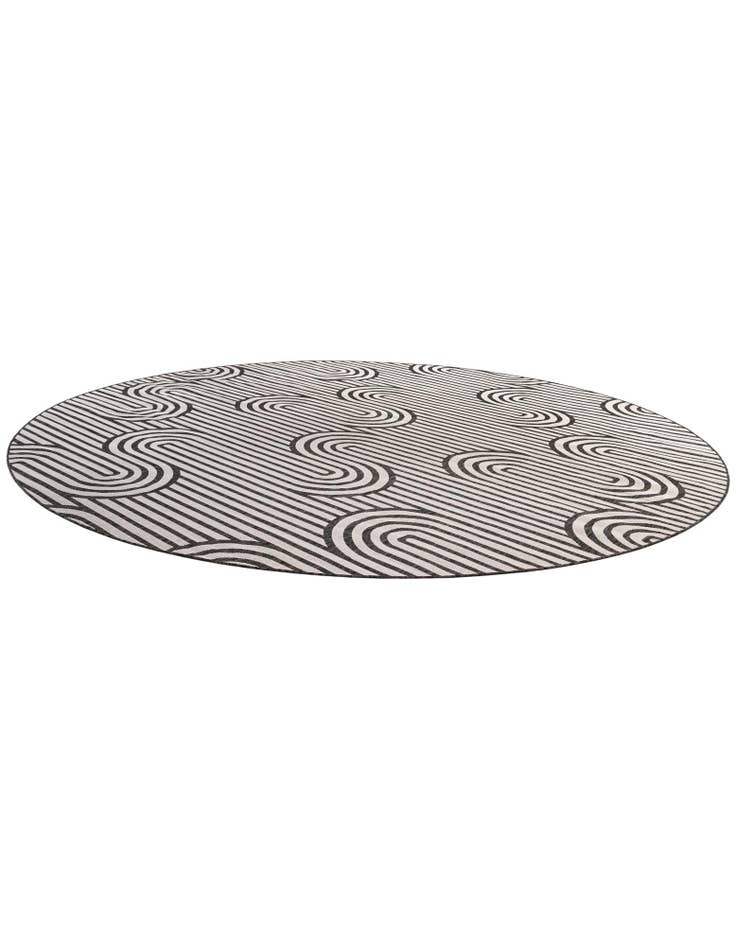 Detail image of  13' x 13'  Washable Modern Indoor / Outdoor Round Rug