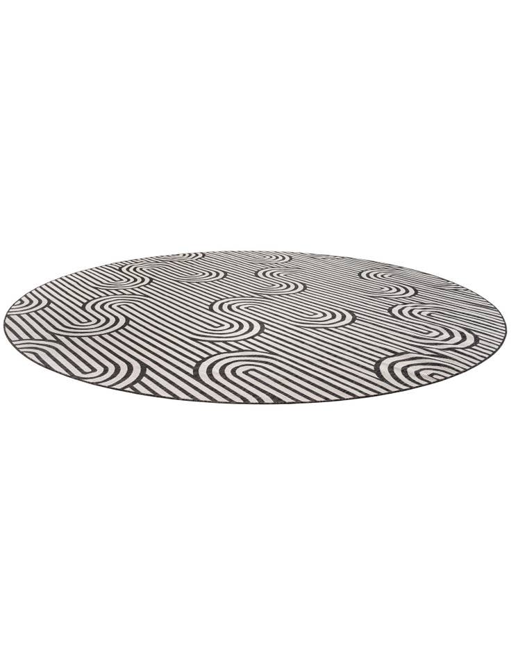 Detail image of  13' x 13'  Washable Modern Indoor / Outdoor Round Rug