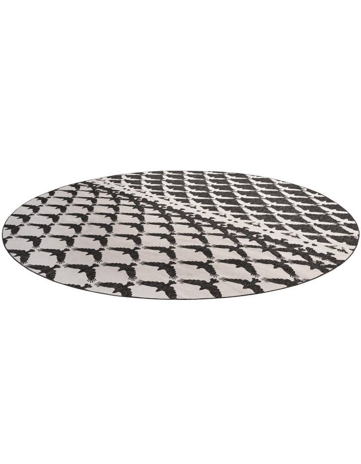 Detail image of  13' x 13'  Washable Modern Indoor / Outdoor Round Rug