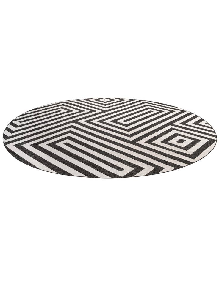 Detail image of  13' x 13'  Washable Modern Indoor / Outdoor Round Rug