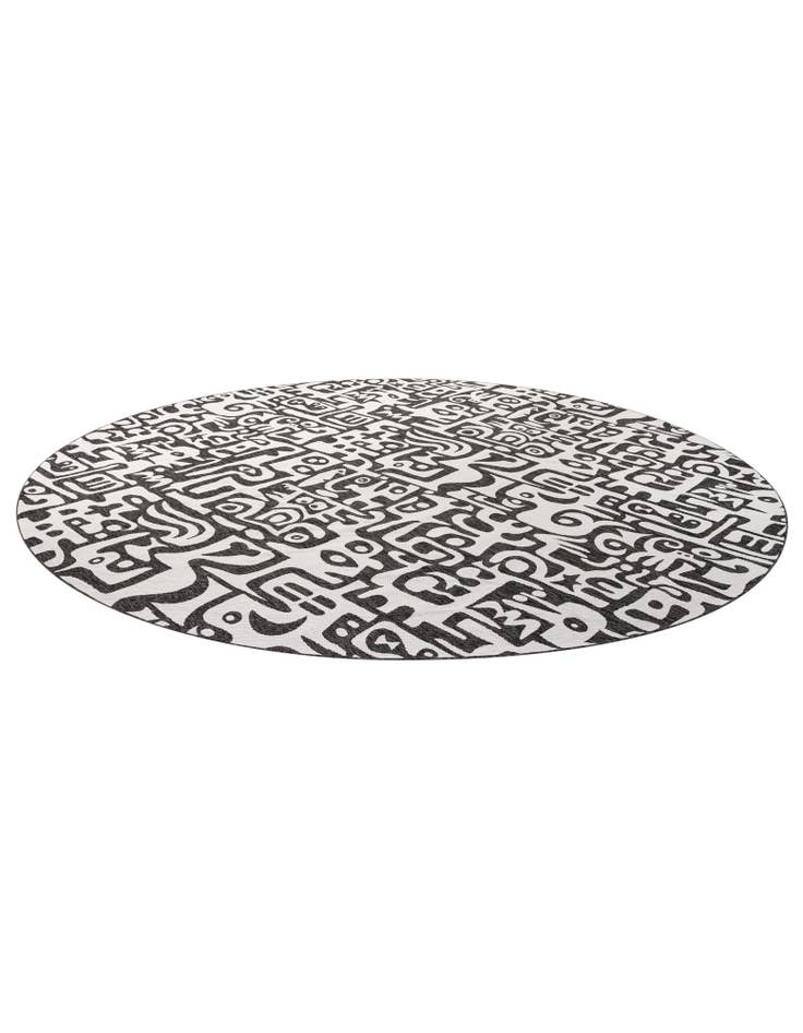 Detail image of  13' x 13'  Washable Modern Indoor / Outdoor Round Rug