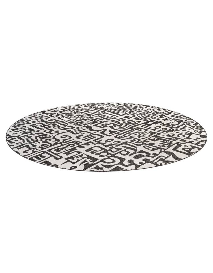 Detail image of  13' x 13'  Washable Modern Indoor / Outdoor Round Rug