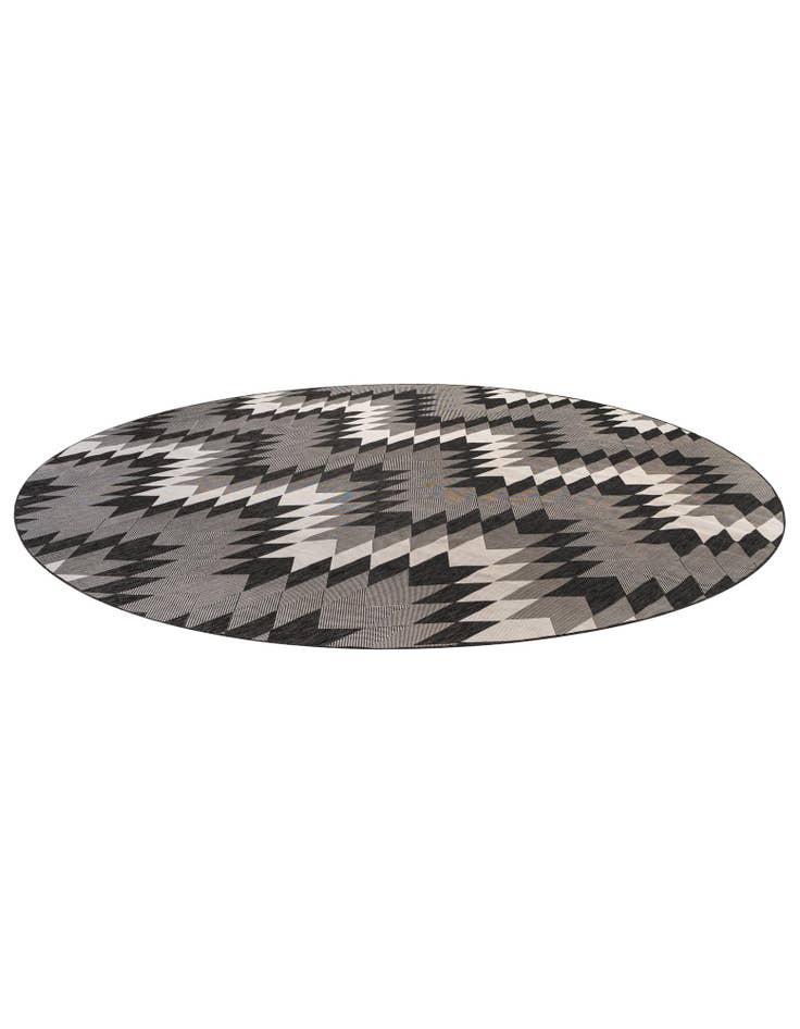 Detail image of  13' x 13'  Washable Modern Indoor / Outdoor Round Rug