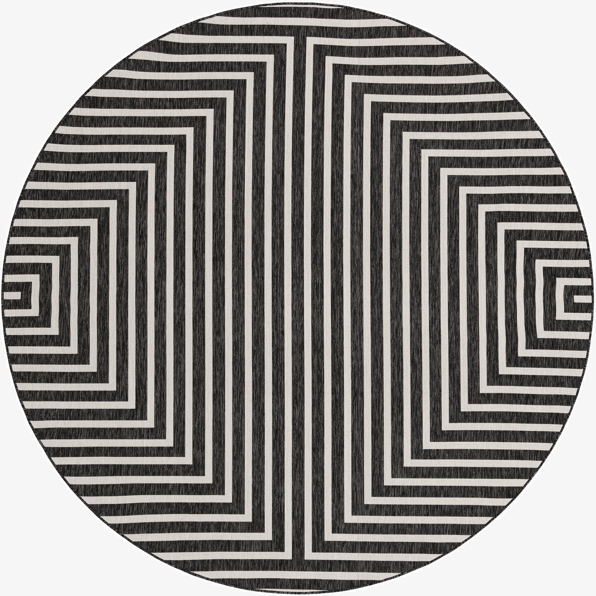  10' x 10'  Washable Modern Indoor / Outdoor Round Rug