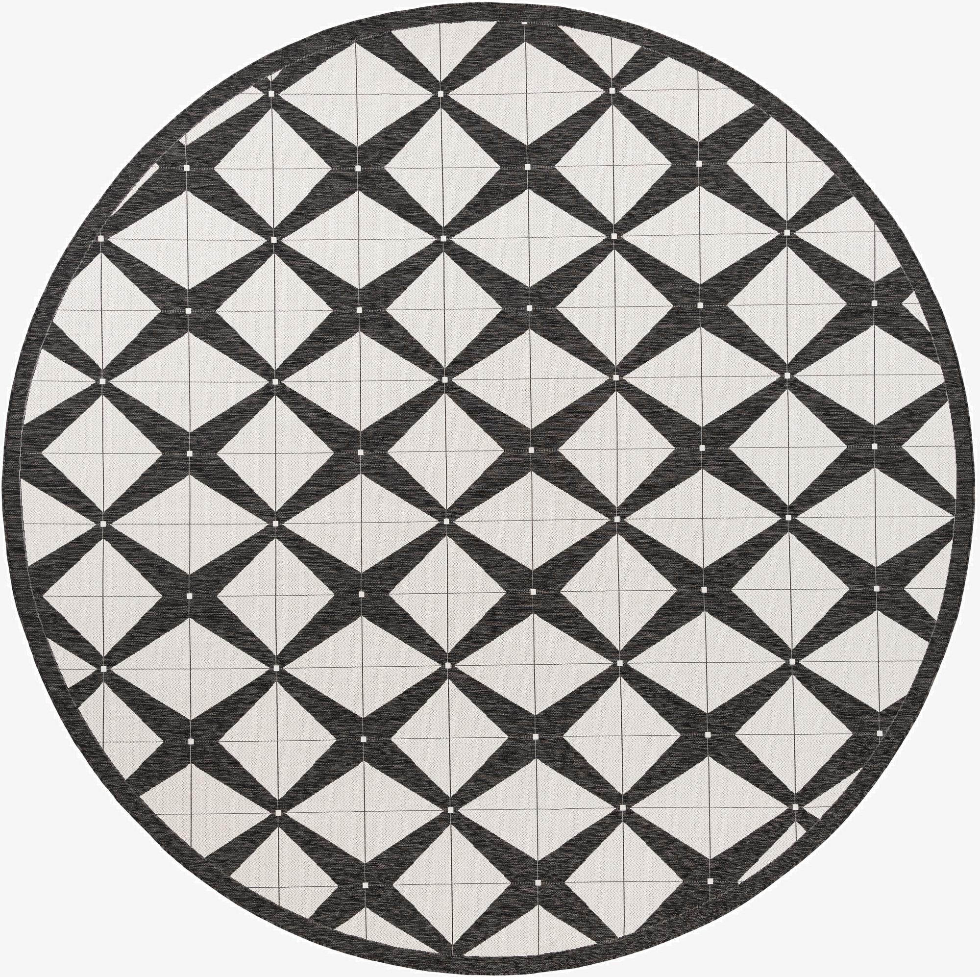  13' x 13'  Washable Modern Indoor / Outdoor Round Rug