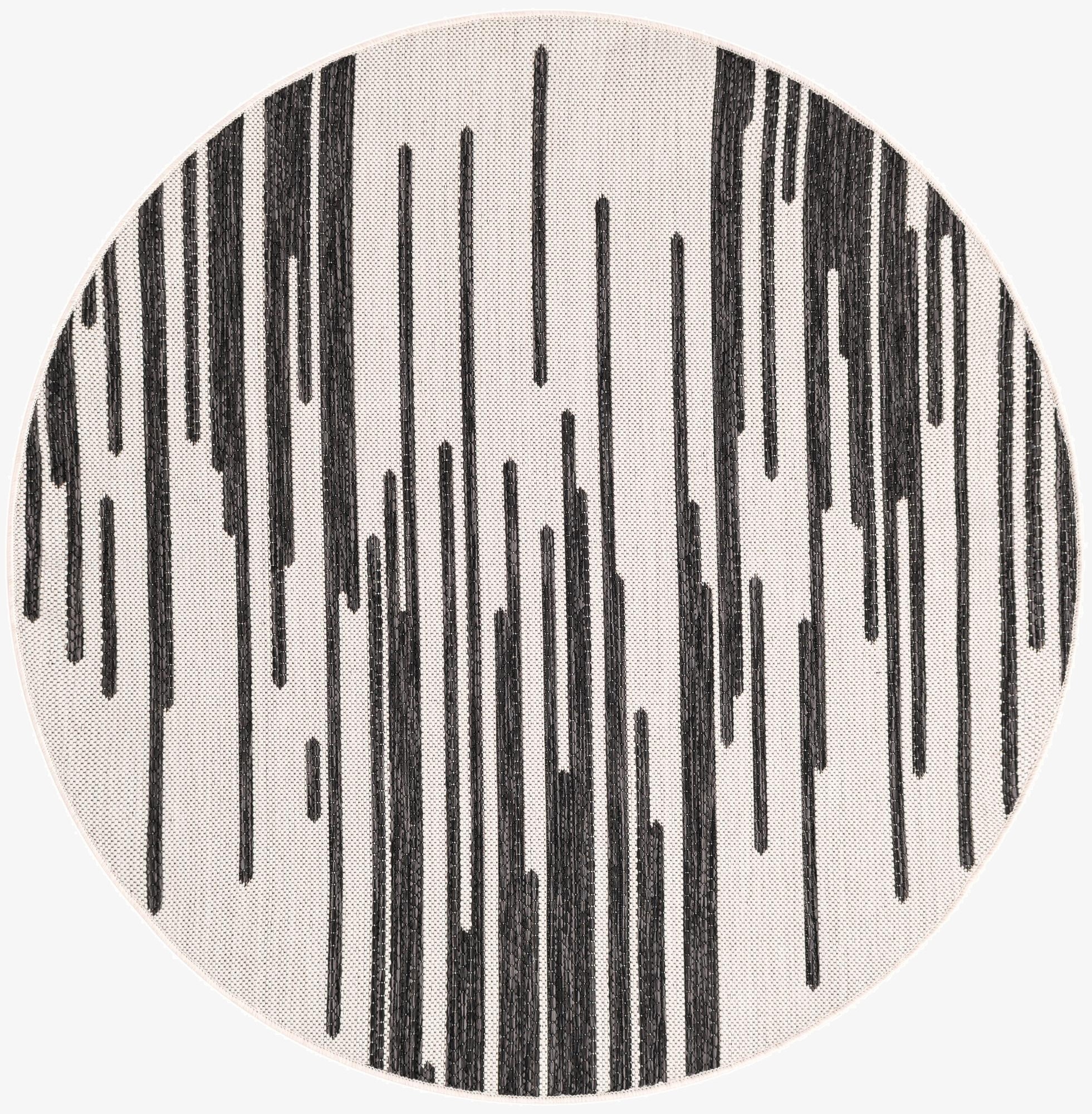  4' x 4'  Washable Modern Indoor / Outdoor Round Rug