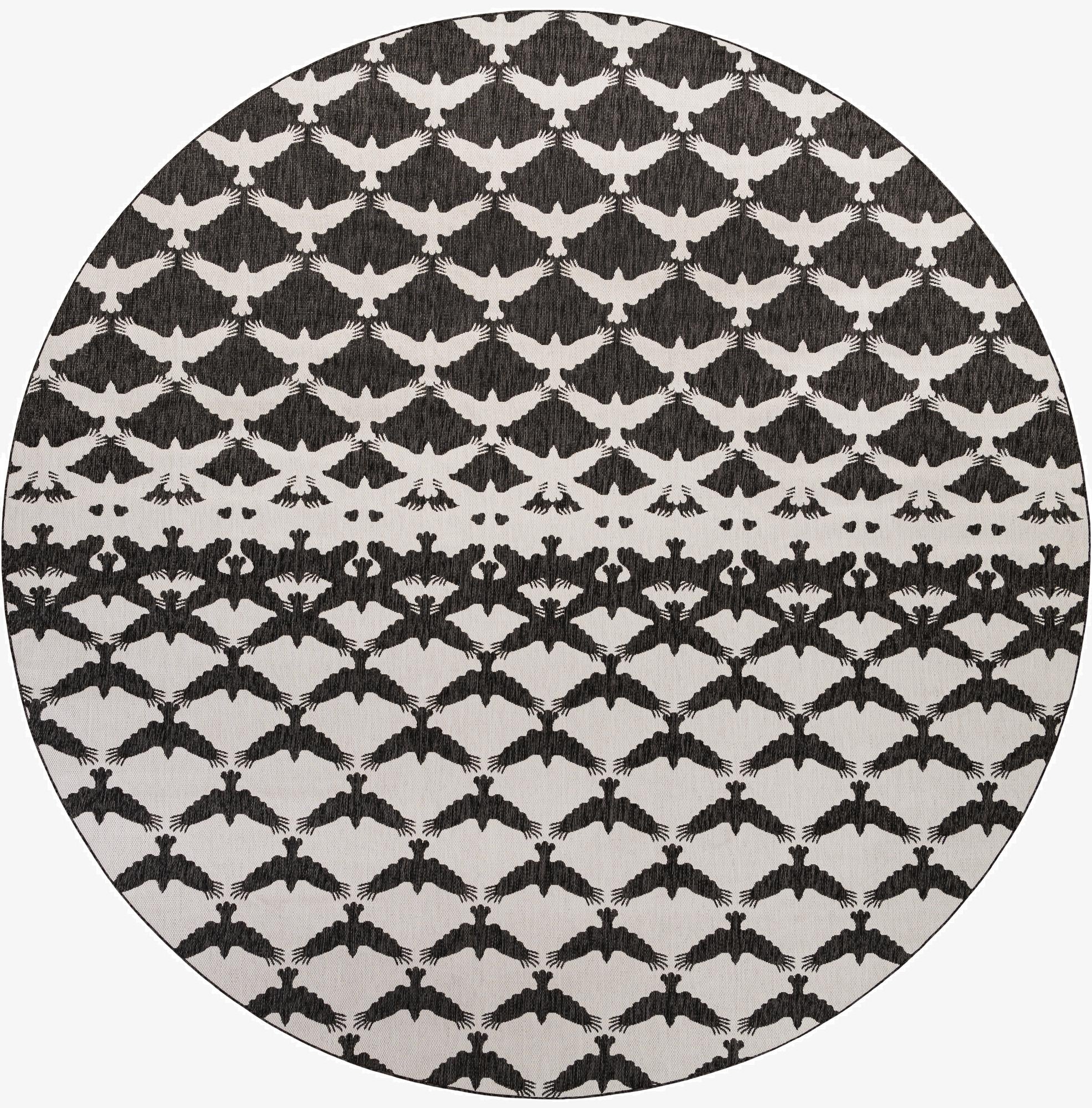  13' x 13'  Washable Modern Indoor / Outdoor Round Rug