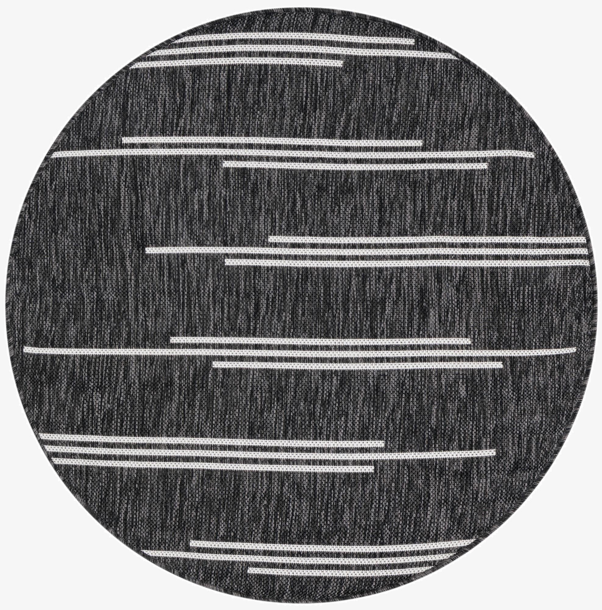  3' 1 x 3' 1  Washable Modern Indoor / Outdoor Round Rug