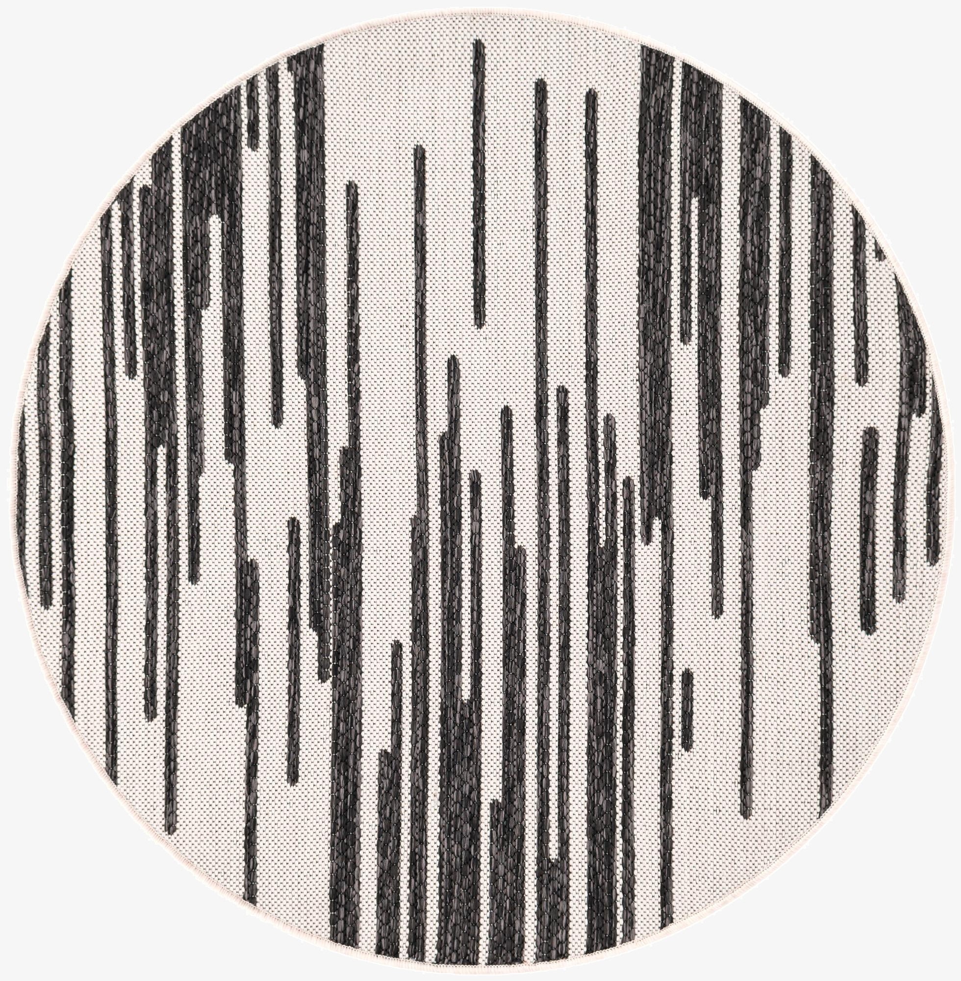  3' x 3'  Washable Modern Indoor / Outdoor Round Rug