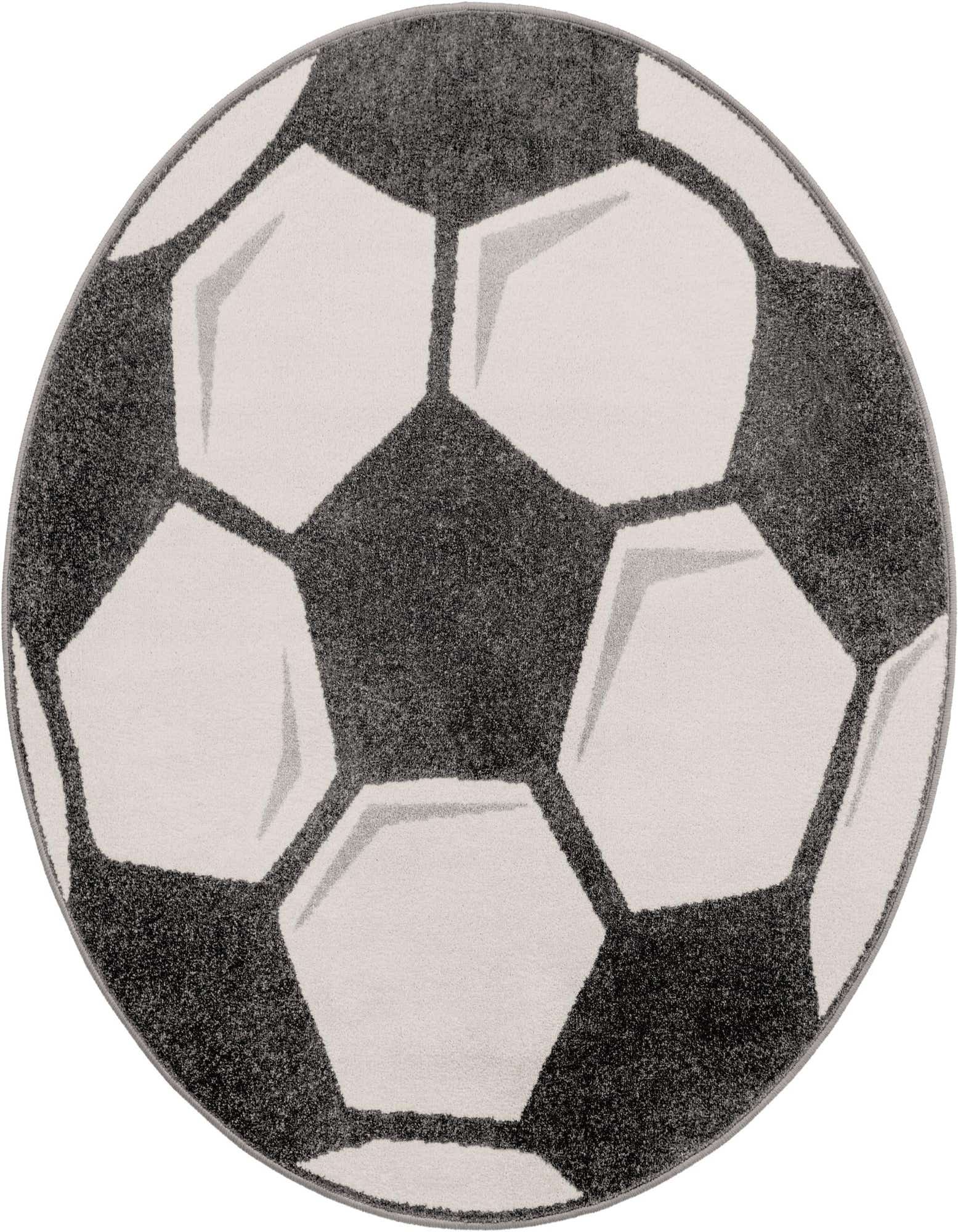 Primary image  5' 3 x 5' 3 Soccer Ball Whimsy Kids Round Rug