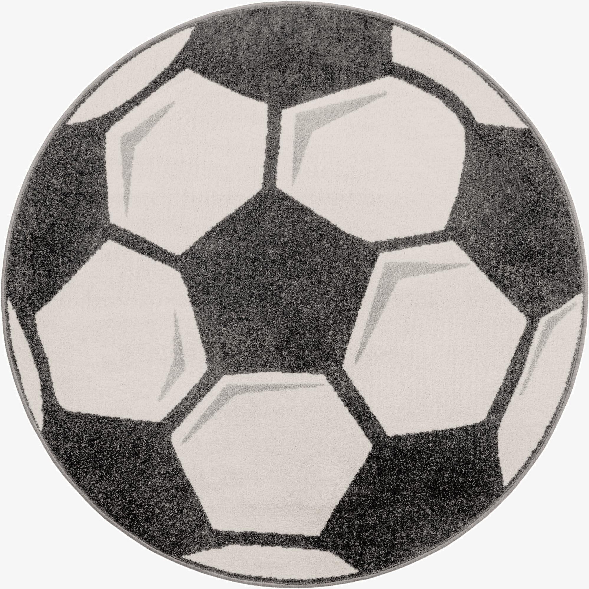Primary image  5' 3 x 5' 3 Soccer Ball Whimsy Kids Round Rug