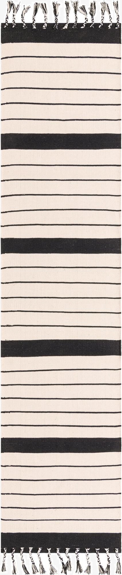  2' 7 x 12'  Hand Woven Chindi Cotton Runner Rug