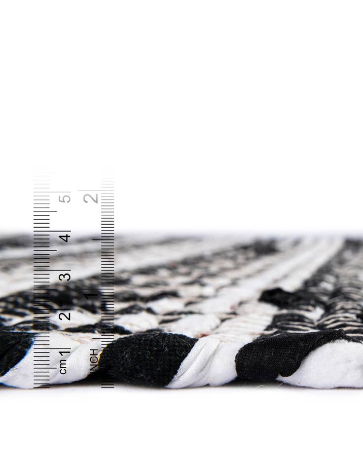 Detail image of  2' 2 x 6' 1  Hand Woven Chindi Jute Runner Rug