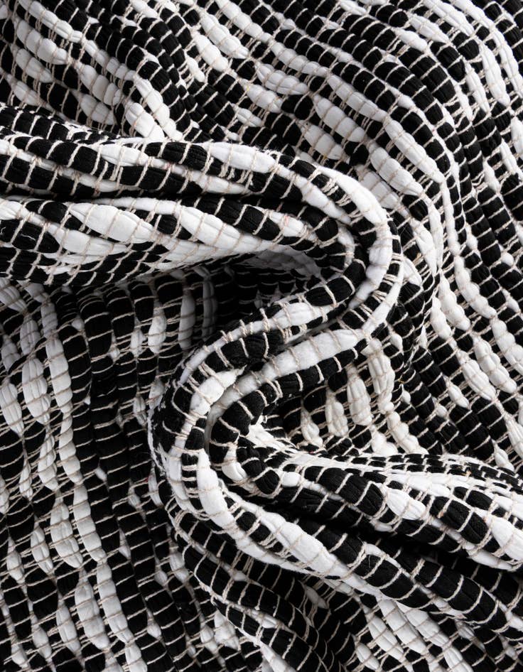 Detail image of  2' 2 x 6' 1  Hand Woven Chindi Jute Runner Rug