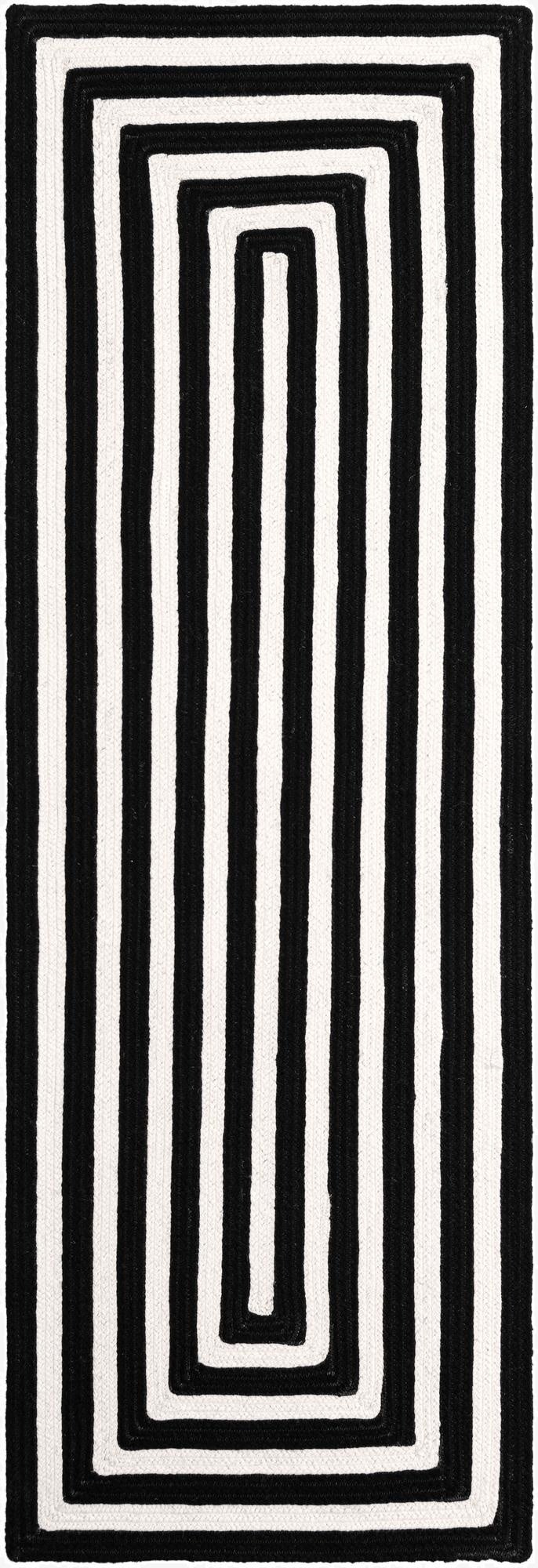  2' x 6' 1  Hand Woven Eco Verse   Washable Indoor / Outdoor Runner Rug