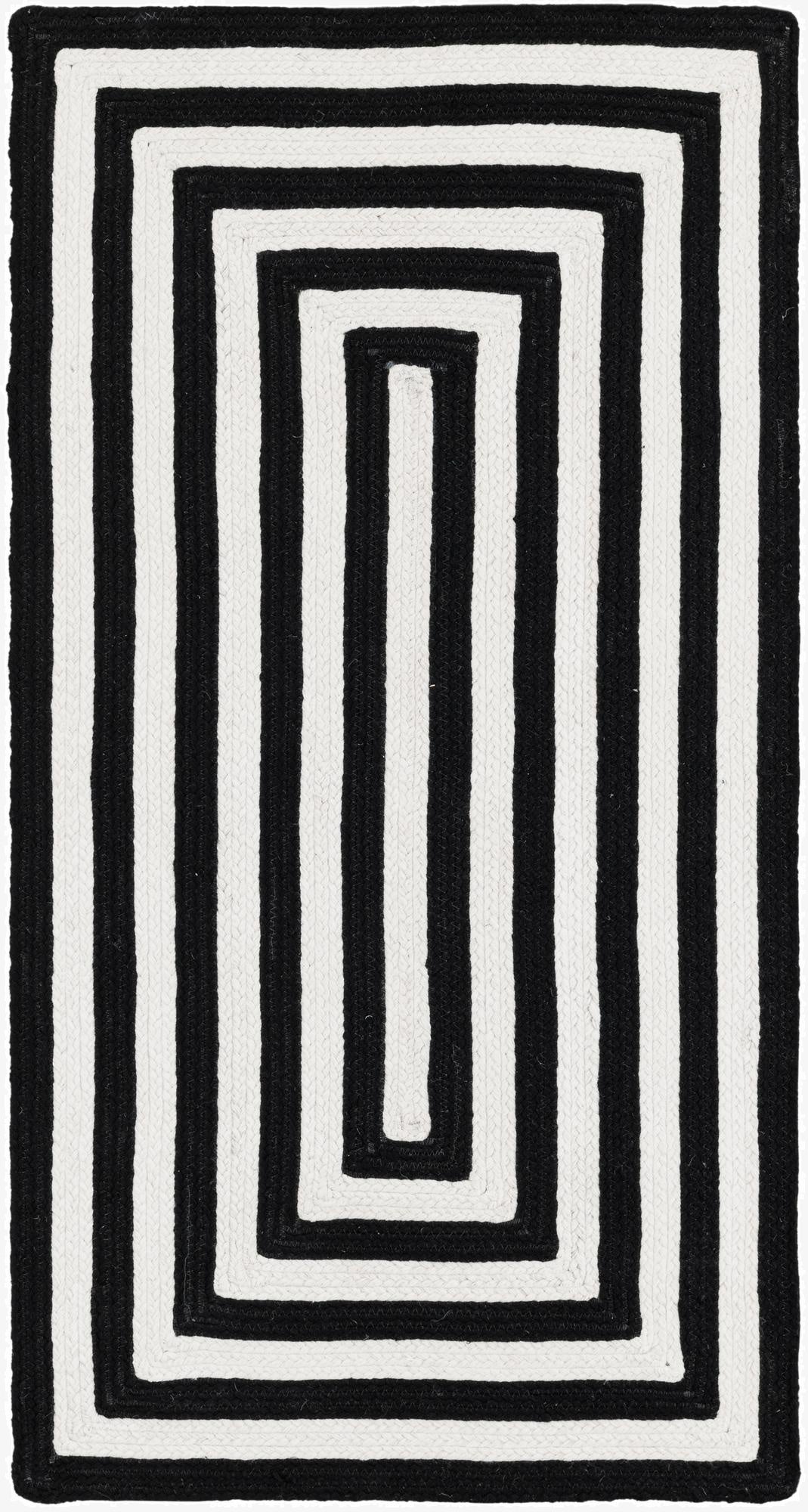  2' x 4' 1  Hand Woven Eco Verse   Washable Indoor / Outdoor Runner Rug