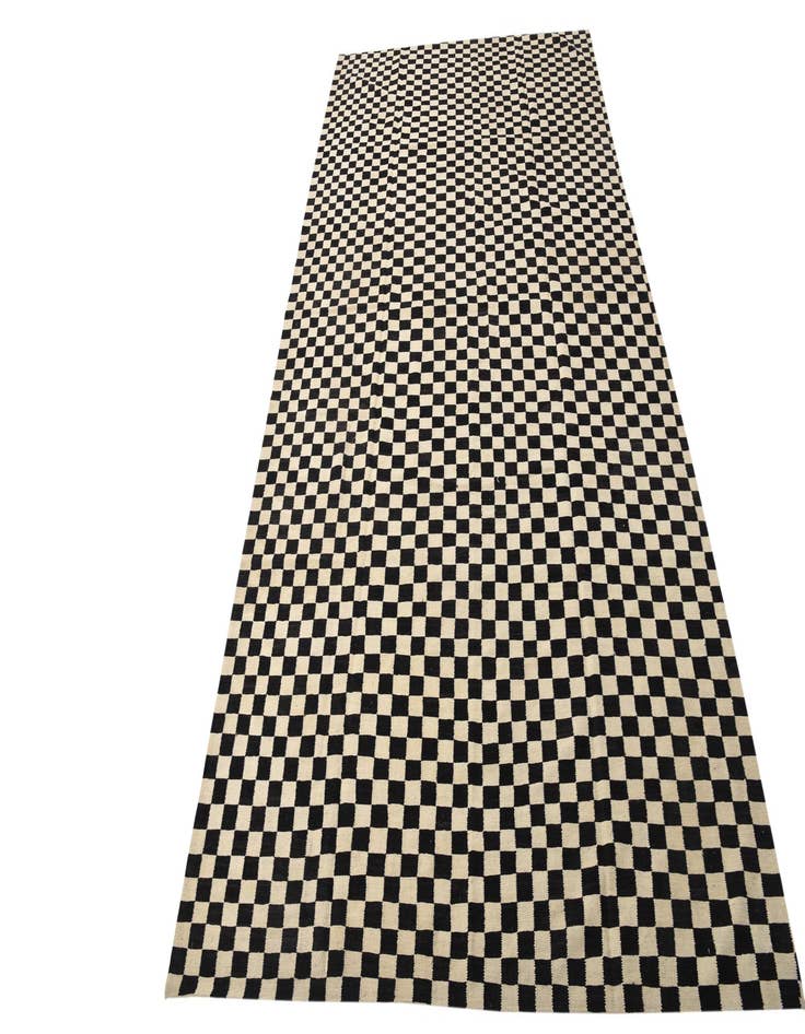 Detail image of  8' 3 x 16' 1  Hand Woven Kilim Modern Wool Runner Rug