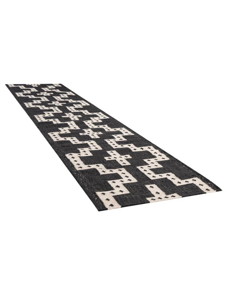 Detail image of  2' 7 x 12'  Hand Woven Kilim Wool Runner Rug