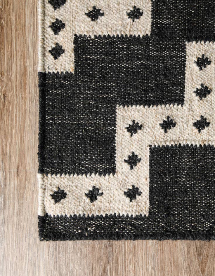 Detail image of  2' x 8'  Hand Woven Kilim Wool Runner Rug