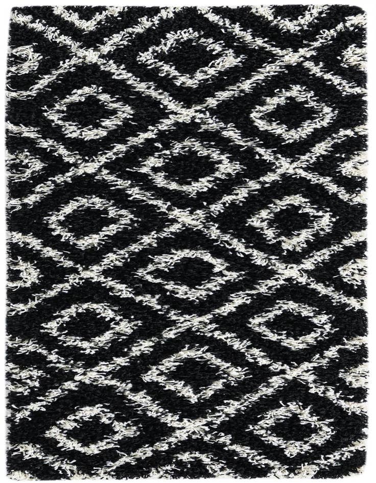 Detail image of  2' x 5' Lattice Shag Runner Rug