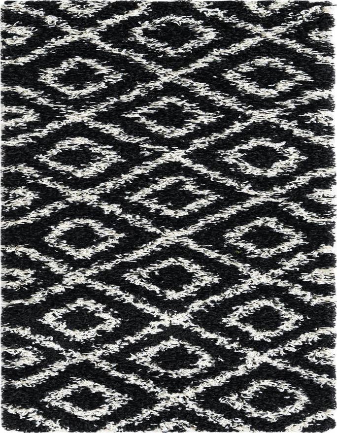 Detail image of  2' x 6' Lattice Shag Runner Rug