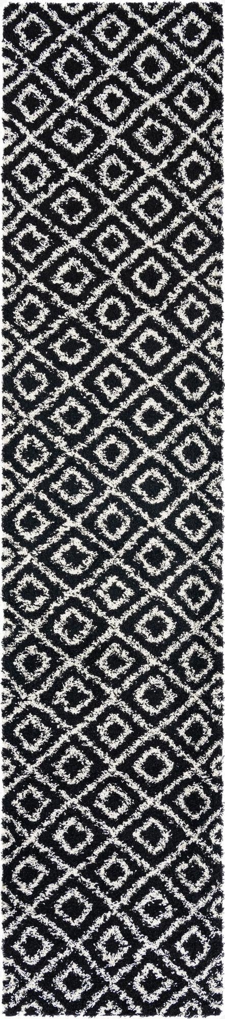  3' 3 x 16' 5 Lattice Shag Runner Rug