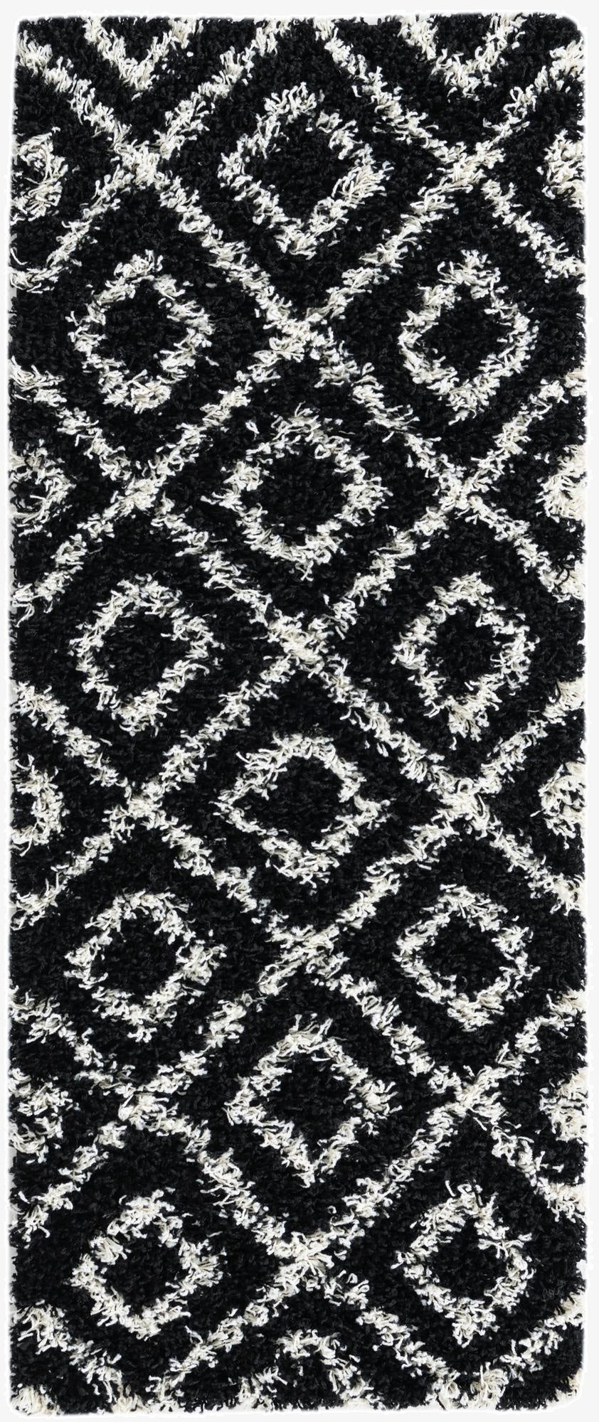  2' x 5' Lattice Shag Runner Rug
